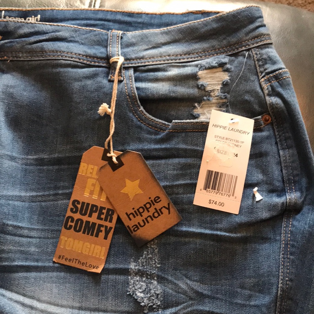 💙NWT new Tom girl Hippie cropped jeans - Picture 2 of 6